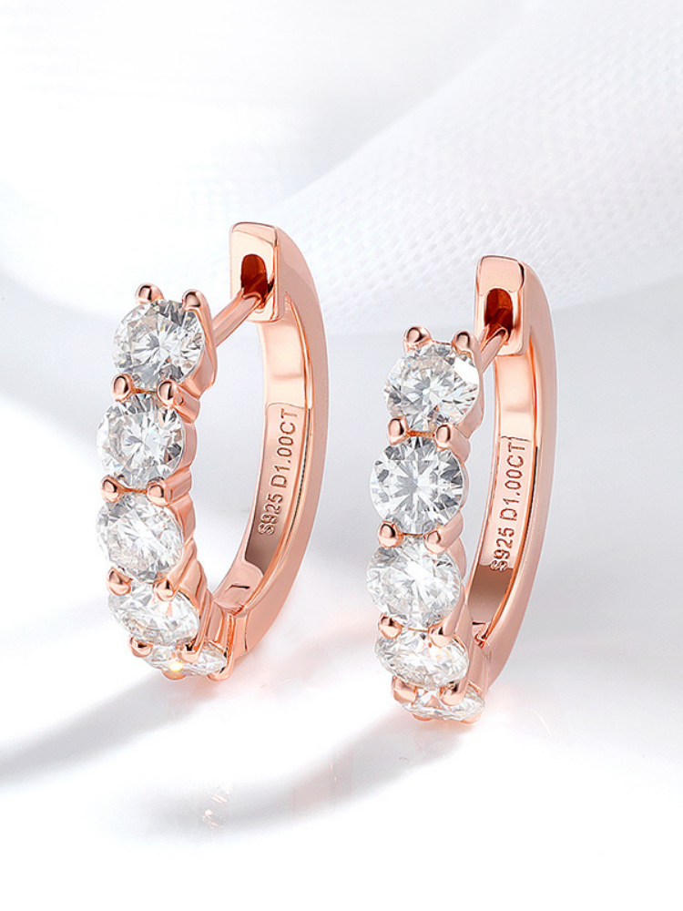 Aurora – Sparkling Moissanite Hoop Earrings