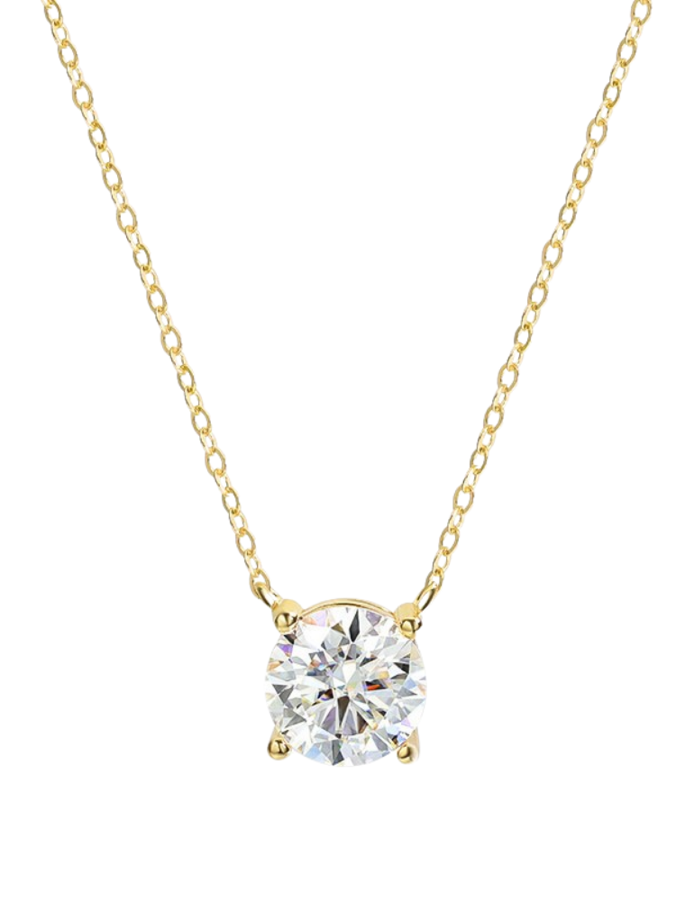 Brillante – Rose Gold Moissanite Pendant Necklace