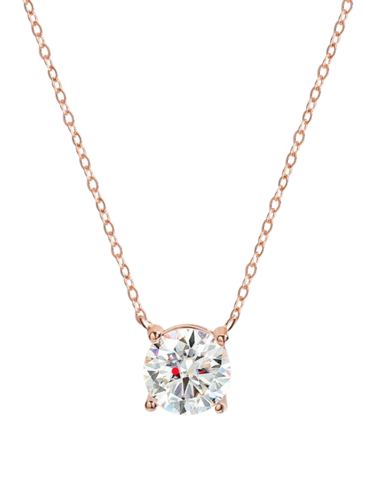 Brillante – Rose Gold Moissanite Pendant Necklace