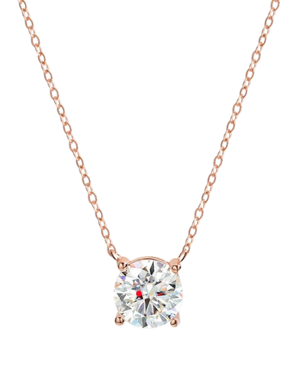 Brillante – Rose Gold Moissanite Pendant Necklace