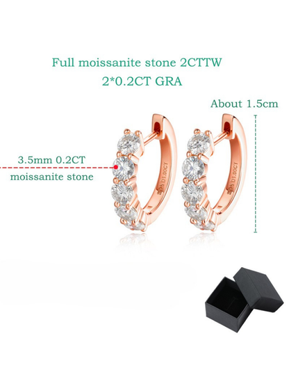 Aurora – Sparkling Moissanite Hoop Earrings