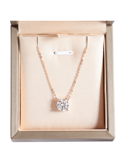 Brillante – Rose Gold Moissanite Pendant Necklace
