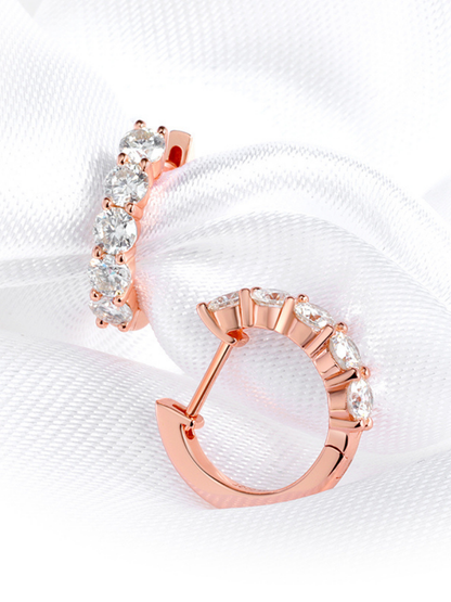 Aurora – Sparkling Moissanite Hoop Earrings