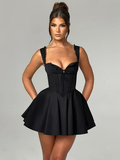 Isla Lace-Up Corset Mini Dress