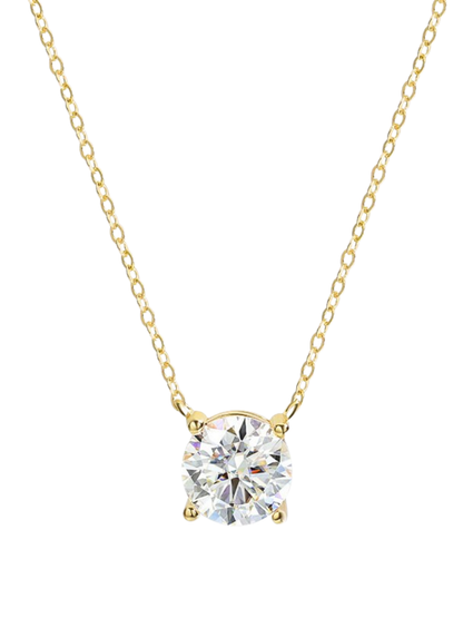 Brillante – Rose Gold Moissanite Pendant Necklace