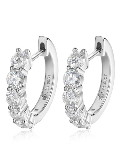 Aurora – Sparkling Moissanite Hoop Earrings