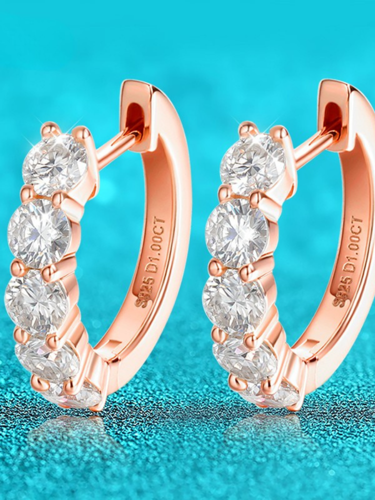 Aurora – Sparkling Moissanite Hoop Earrings