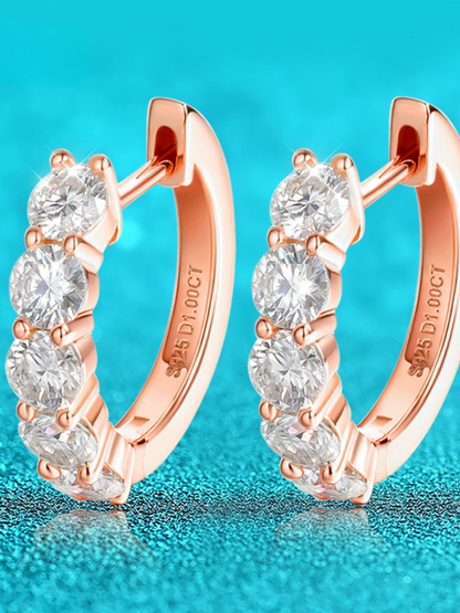 Aurora – Sparkling Moissanite Hoop Earrings