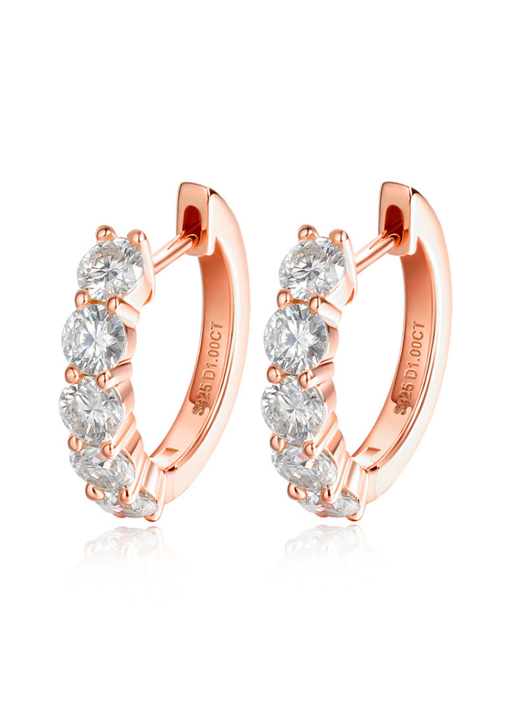 Aurora – Sparkling Moissanite Hoop Earrings